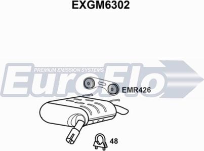 EuroFlo EXGM6302 - Глушитель выхлопных газов, конечный autosila-amz.com