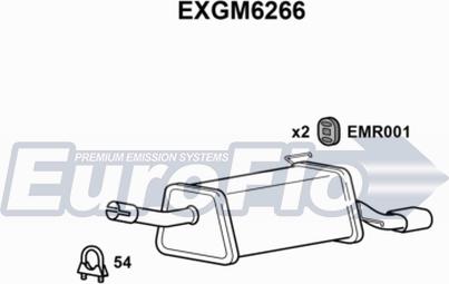 EuroFlo EXGM6266 - Глушитель выхлопных газов, конечный autosila-amz.com