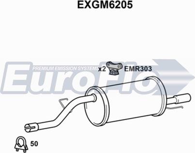 EuroFlo EXGM6205 - Глушитель выхлопных газов, конечный autosila-amz.com