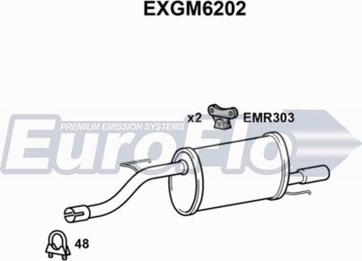 EuroFlo EXGM6202 - Глушитель выхлопных газов, конечный autosila-amz.com