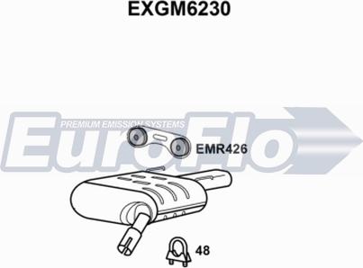 EuroFlo EXGM6230 - Глушитель выхлопных газов, конечный autosila-amz.com