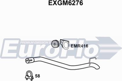 EuroFlo EXGM6276 - Насадка выпускной трубы autosila-amz.com