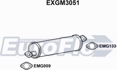 EuroFlo EXGM3051 - Средний глушитель выхлопных газов autosila-amz.com