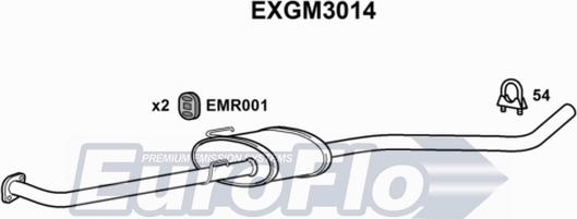 EuroFlo EXGM3014 - Средний глушитель выхлопных газов autosila-amz.com