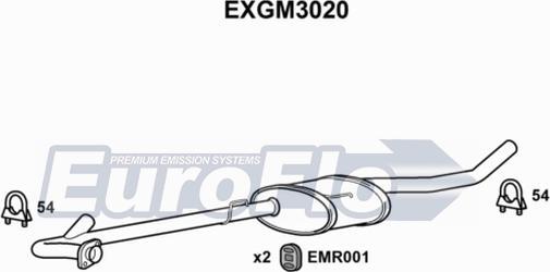 EuroFlo EXGM3020 - Средний глушитель выхлопных газов autosila-amz.com