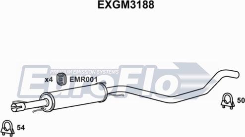EuroFlo EXGM3188 - Средний глушитель выхлопных газов autosila-amz.com