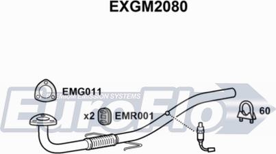 EuroFlo EXGM2080 - Труба выхлопного газа autosila-amz.com