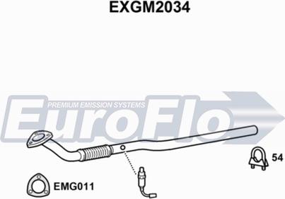 EuroFlo EXGM2034 - Труба выхлопного газа autosila-amz.com