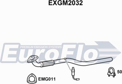 EuroFlo EXGM2032 - Труба выхлопного газа autosila-amz.com