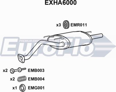EuroFlo EXHA6000 - Глушитель выхлопных газов, конечный autosila-amz.com