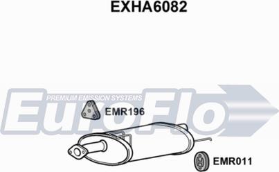 EuroFlo EXHA6082 - Глушитель выхлопных газов, конечный autosila-amz.com