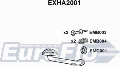 EuroFlo EXHA2001 - Труба выхлопного газа autosila-amz.com