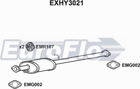 EuroFlo EXHY3021 - Средний глушитель выхлопных газов autosila-amz.com
