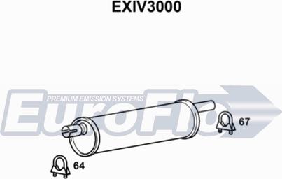 EuroFlo EXIV3000 - Средний глушитель выхлопных газов autosila-amz.com