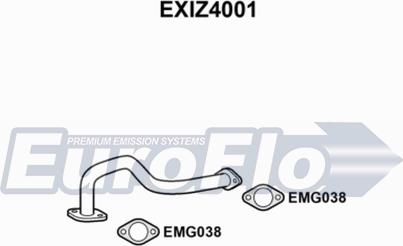 EuroFlo EXIZ4001 - Труба выхлопного газа autosila-amz.com