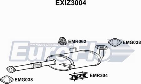 EuroFlo EXIZ3004 - Средний глушитель выхлопных газов autosila-amz.com