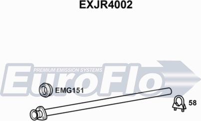 EuroFlo EXJR4002 - Труба выхлопного газа autosila-amz.com