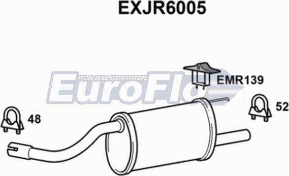 EuroFlo EXJR6005 - Глушитель выхлопных газов, конечный autosila-amz.com