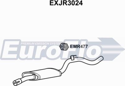 EuroFlo EXJR3024 - Средний глушитель выхлопных газов autosila-amz.com