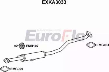 EuroFlo EXKA3033 - Средний глушитель выхлопных газов autosila-amz.com