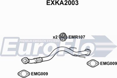 EuroFlo EXKA2003 - Труба выхлопного газа autosila-amz.com
