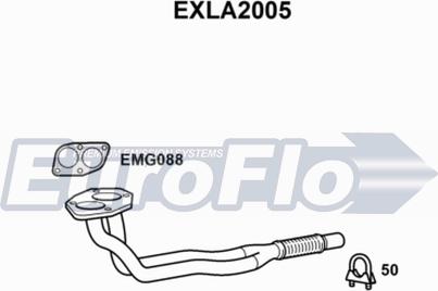EuroFlo EXLA2005 - Труба выхлопного газа autosila-amz.com
