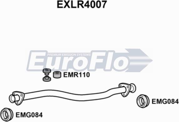 EuroFlo EXLR4007 - Труба выхлопного газа autosila-amz.com