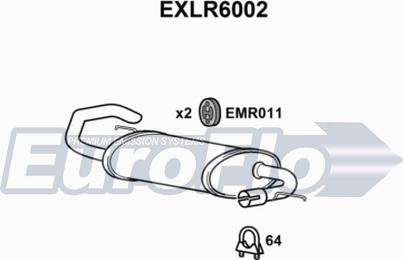 EuroFlo EXLR6002 - Глушитель выхлопных газов, конечный autosila-amz.com