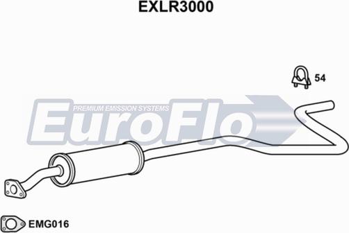 EuroFlo EXLR3000 - Средний глушитель выхлопных газов autosila-amz.com