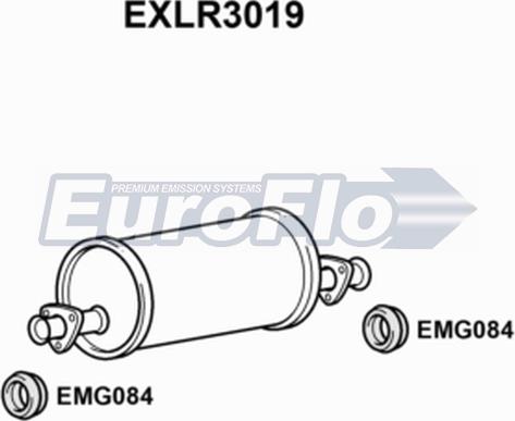 EuroFlo EXLR3019 - Средний глушитель выхлопных газов autosila-amz.com