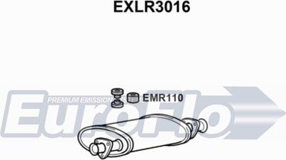 EuroFlo EXLR3016 - Средний глушитель выхлопных газов autosila-amz.com