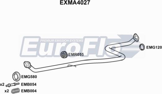EuroFlo EXMA4027 - Труба выхлопного газа autosila-amz.com