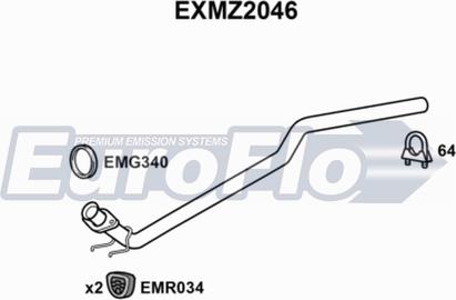 EuroFlo EXMZ2046 - Труба выхлопного газа autosila-amz.com