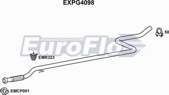 EuroFlo EXPG4098 - Труба выхлопного газа autosila-amz.com