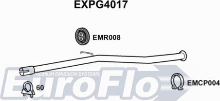 EuroFlo EXPG4017 - Труба выхлопного газа autosila-amz.com