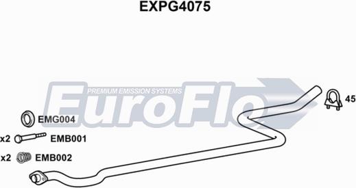 EuroFlo EXPG4075 - Труба выхлопного газа autosila-amz.com