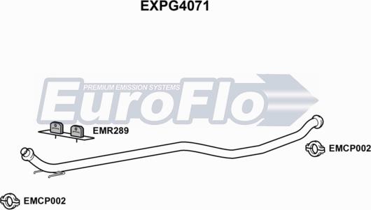 EuroFlo EXPG4071 - Труба выхлопного газа autosila-amz.com