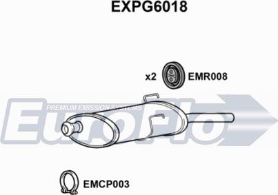 EuroFlo EXPG6018 - Глушитель выхлопных газов, конечный autosila-amz.com