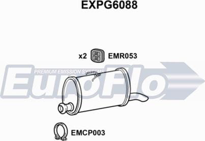 EuroFlo EXPG6088 - Глушитель выхлопных газов, конечный autosila-amz.com