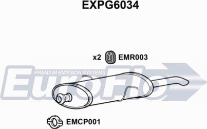 EuroFlo EXPG6034 - Глушитель выхлопных газов, конечный autosila-amz.com