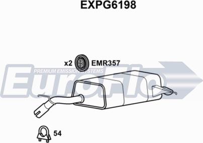 EuroFlo EXPG6198 - Глушитель выхлопных газов, конечный autosila-amz.com