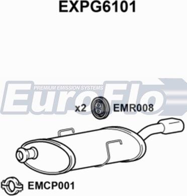 EuroFlo EXPG6101 - Глушитель выхлопных газов, конечный autosila-amz.com