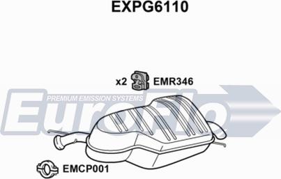 EuroFlo EXPG6110 - Глушитель выхлопных газов, конечный autosila-amz.com