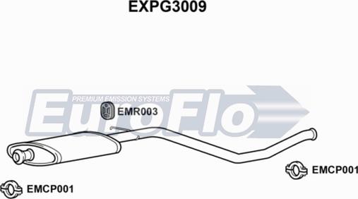 EuroFlo EXPG3009 - Средний глушитель выхлопных газов autosila-amz.com