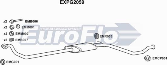 EuroFlo EXPG2059 - Труба выхлопного газа autosila-amz.com