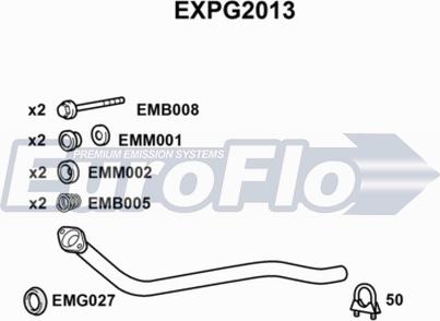 EuroFlo EXPG2013 - Труба выхлопного газа autosila-amz.com