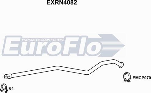 EuroFlo EXRN4082 - Труба выхлопного газа autosila-amz.com