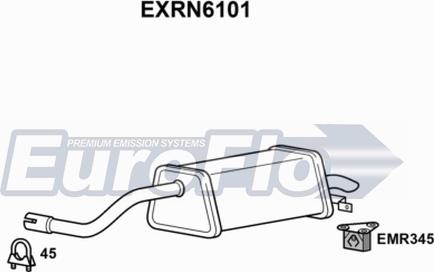 EuroFlo EXRN6101 - Глушитель выхлопных газов, конечный autosila-amz.com