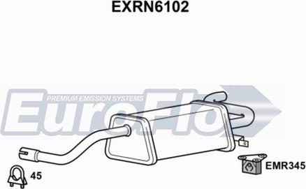 EuroFlo EXRN6102 - Глушитель выхлопных газов, конечный autosila-amz.com