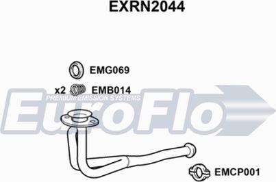 EuroFlo EXRN2044 - Труба выхлопного газа autosila-amz.com